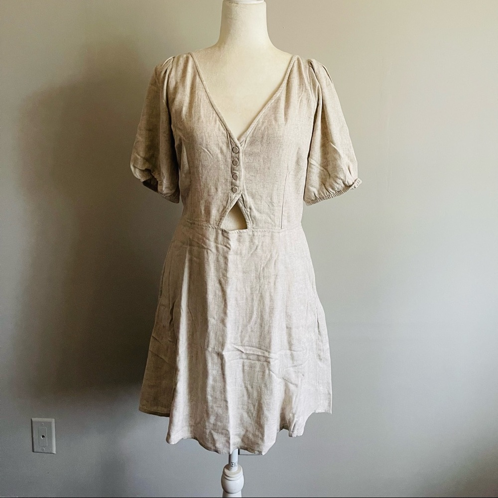 NWT Abercrombie & Fitch linen short sleeve dress